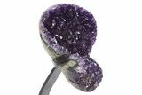 Amethyst Geode With Metal Stand - Uruguay #306945-2